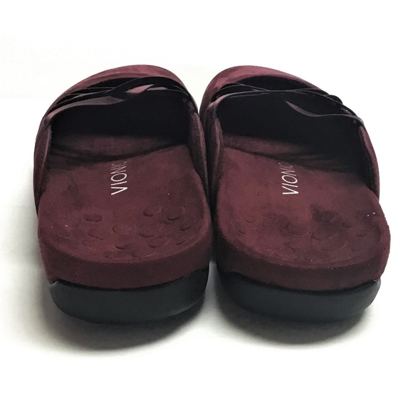 Vionic Rest Claire 8 Ballet Mules Clogs Burgundy - Picture 6 of 8